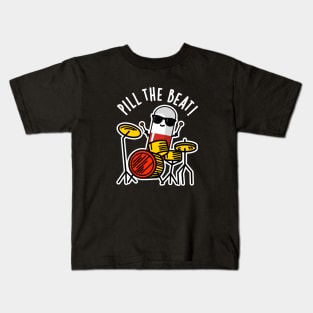 Pill The Beat Cute Medicine Music Pun Kids T-Shirt